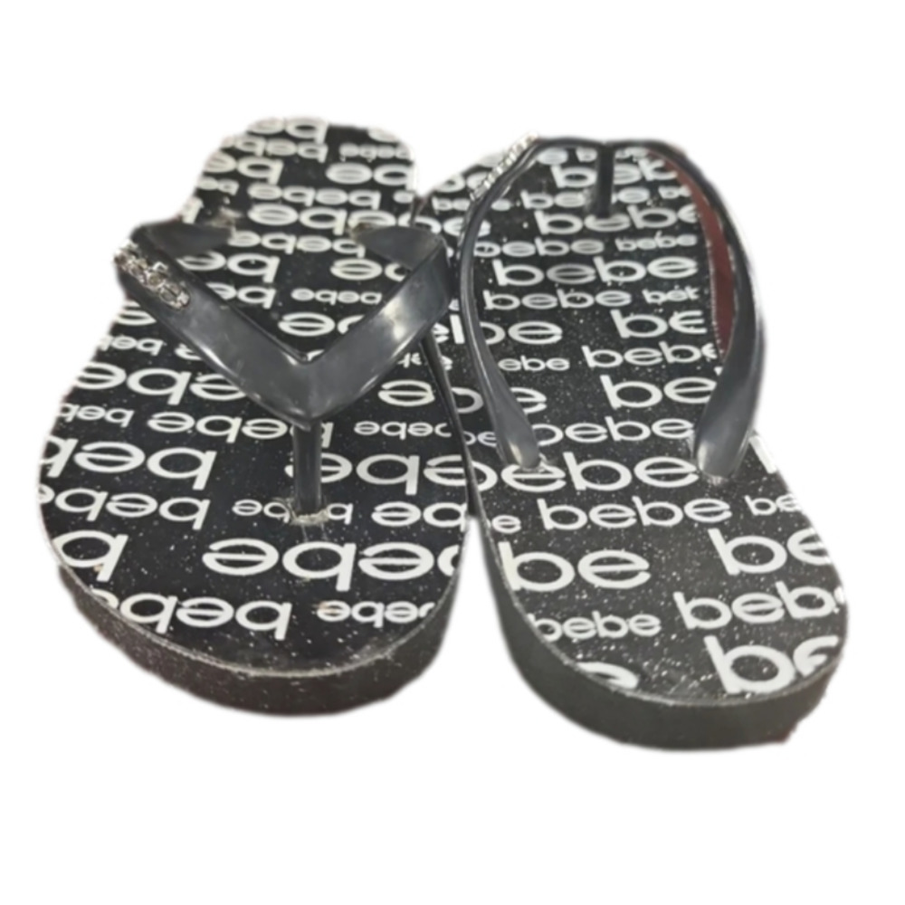 Bebe toddler glitter flip flips​